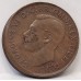 AUSTRALIA 1951 . ONE 1 PENNY . ERROR . LARGE MIS-STRIKE